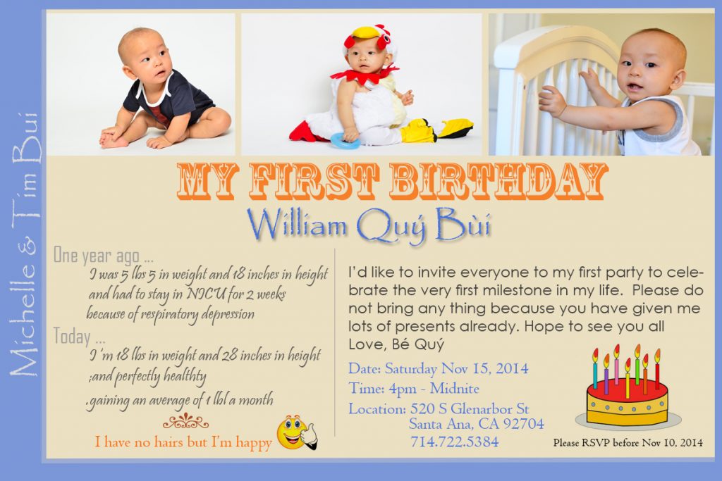 Birthday Invitation Card made by Mom